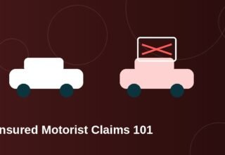 Illustration of two cars in an accident with one showing a missing insurance card